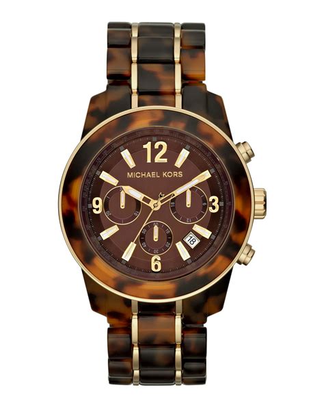 michael kors tortoiseshell watch 5216|Michael Kors tortoise shell acetate.